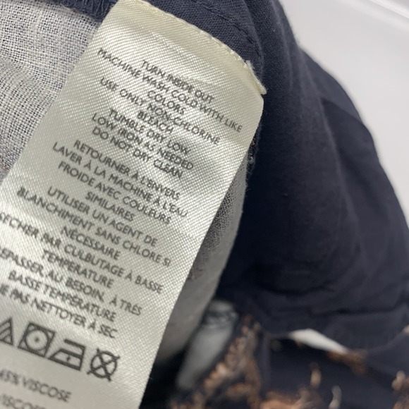 Pilcro Anthropologie Linen Blend Cargo Wide Leg Pants Woman Medium Elastic Waist - Picture 10 of 12